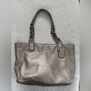 Coach Chelsea Metallic platinum Tote Bag